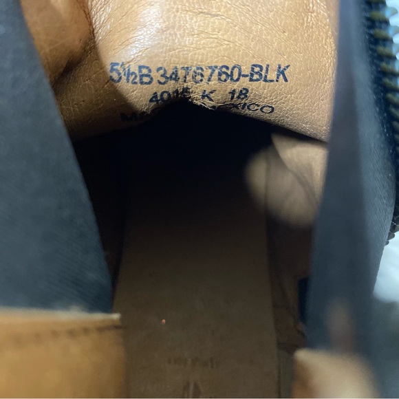 Frye Carly Black Zip Chelsea Distressed Boots - Picture 7 of 7